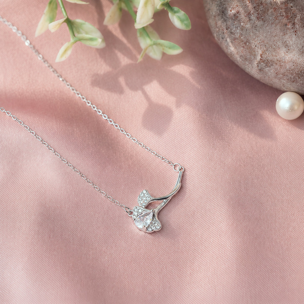 Aureline Spark Silver Necklace