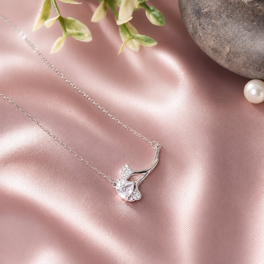 Aureline Spark Silver Necklace