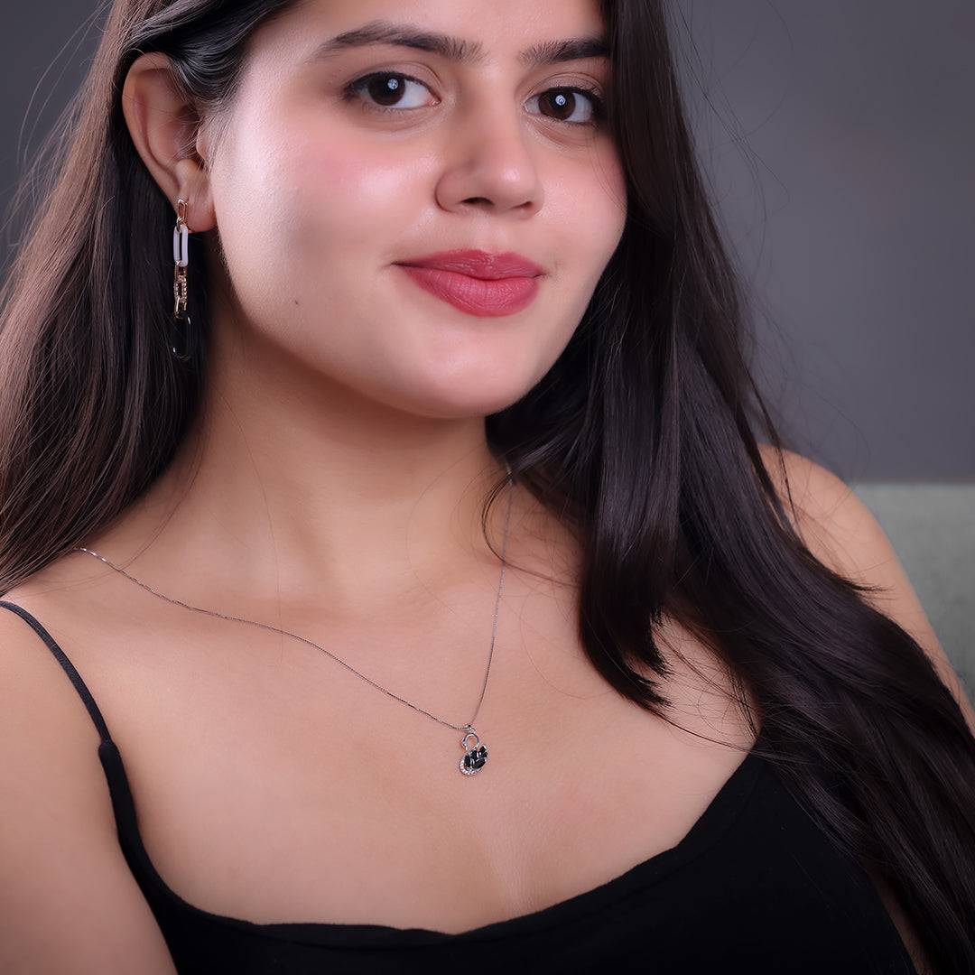 Black Swan Princess Silver Necklace