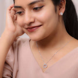 Flora Halo Silver Necklace