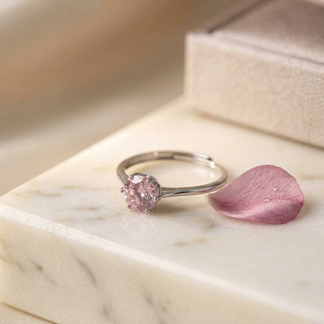 Forever Blush Silver Ring