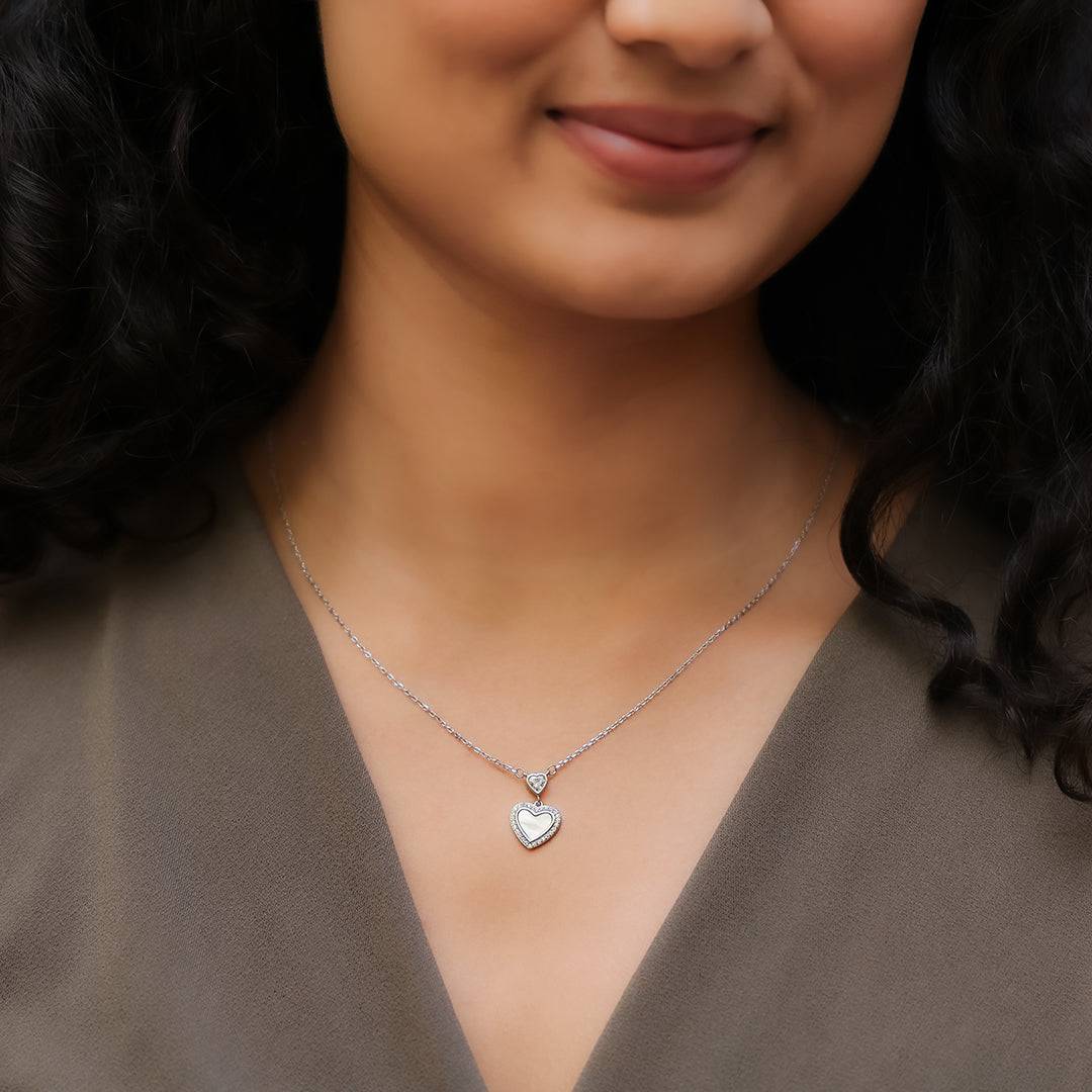 Heart & Soul MOP Pendant Necklace
