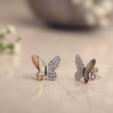Iridesca Butterfly Silver Studs