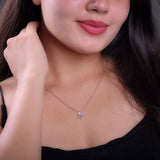 Iridescent Grace MOP Silver Necklace