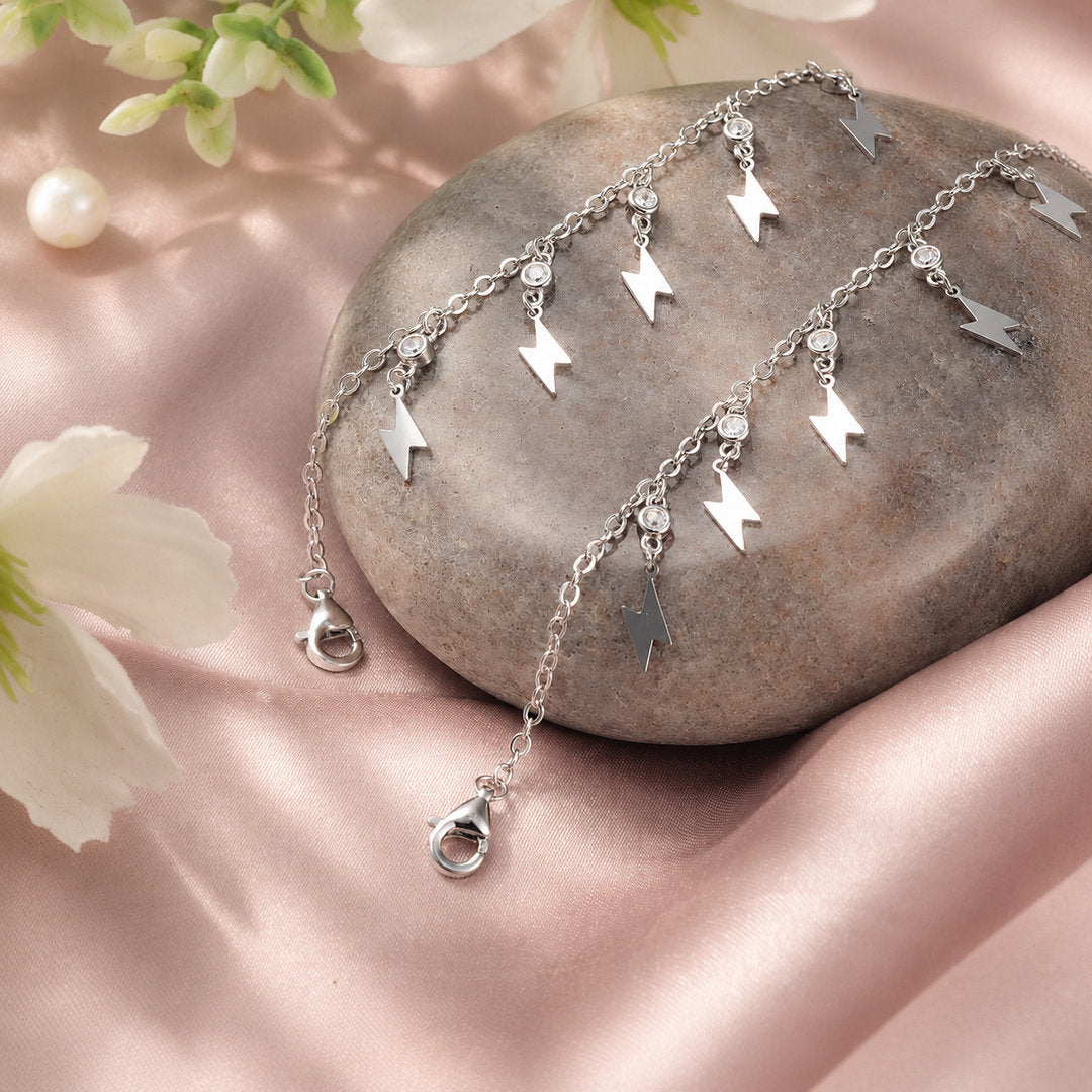 Luminara Italian Silver Anklets