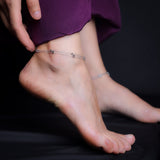 Luna Bellissima Silver Anklets For Women