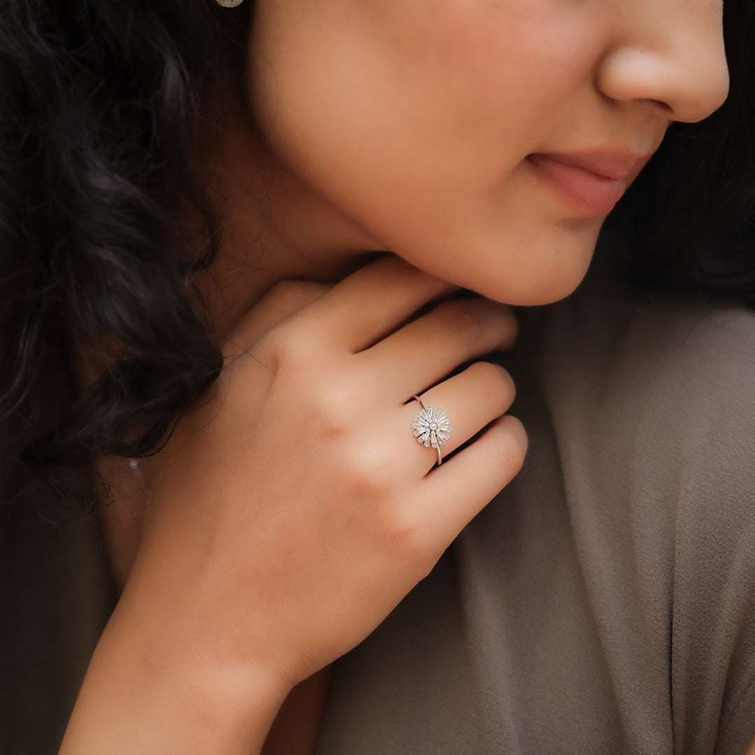 Mirra Pearl Silver Ring For Women