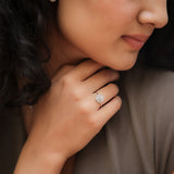 Mirra Pearl Silver Ring For Women