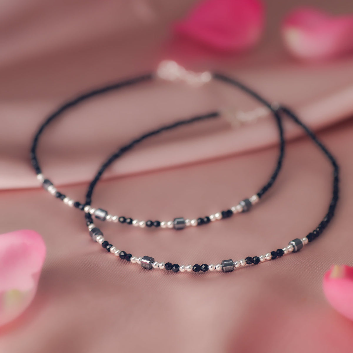 Mystic Moon Silver Anklets