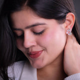 Pastel Blooms Silver Earrings