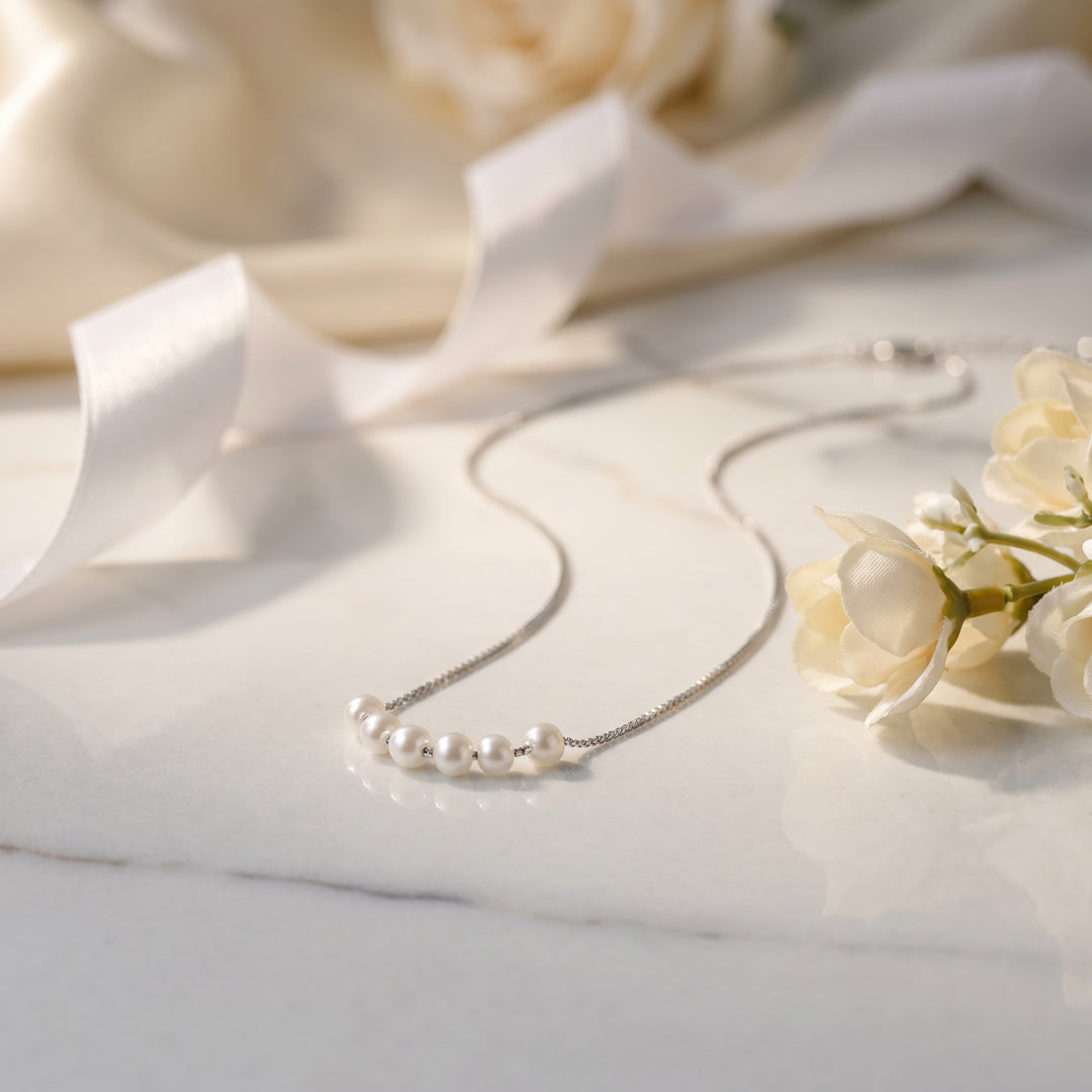 Pearl Reverie Silver Necklace