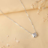 Radiant Cube Silver Necklace