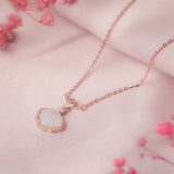 Rose Gold Seashell Symphony Necklace Amishka Jewels