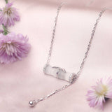 Silver Bamboo Pendant and Chain Amishka Jewels