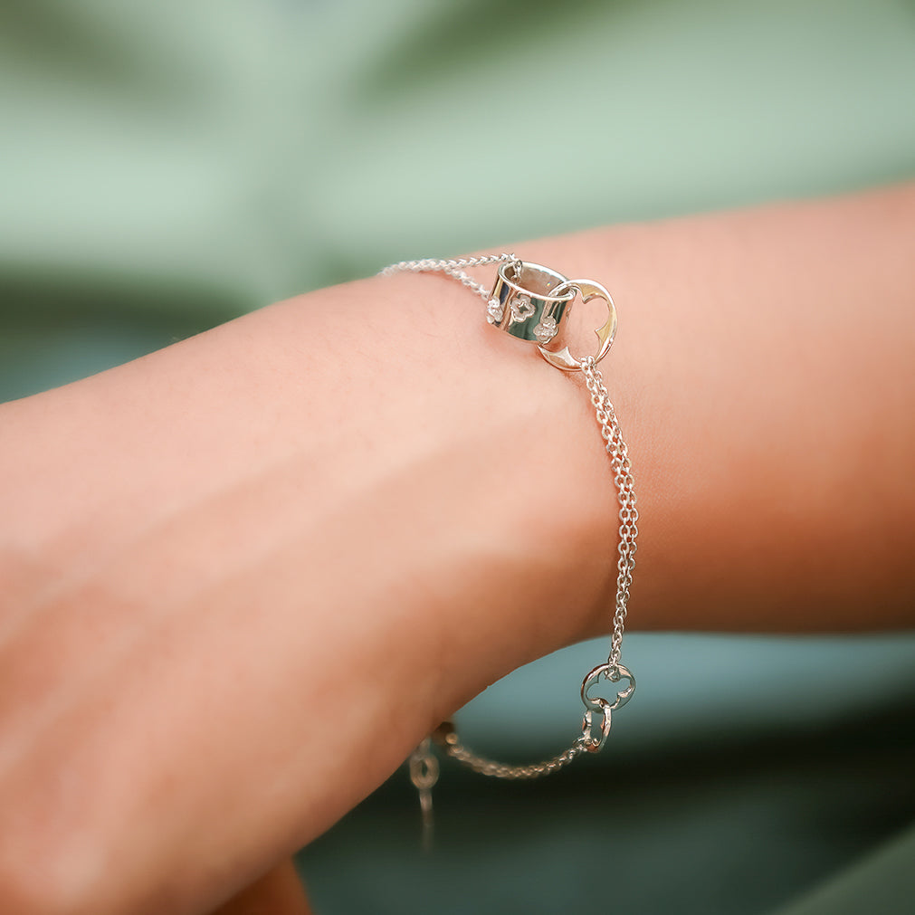 Silver Bond of Love Bracelet Amishka Jewels