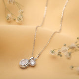 Silver Double Charm Pendant and Chain Amishka Jewels