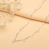 Silver White Elegance Necklace Amishka Jewels