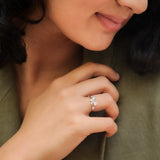 The Blooming Butterfly MOP Silver Ring