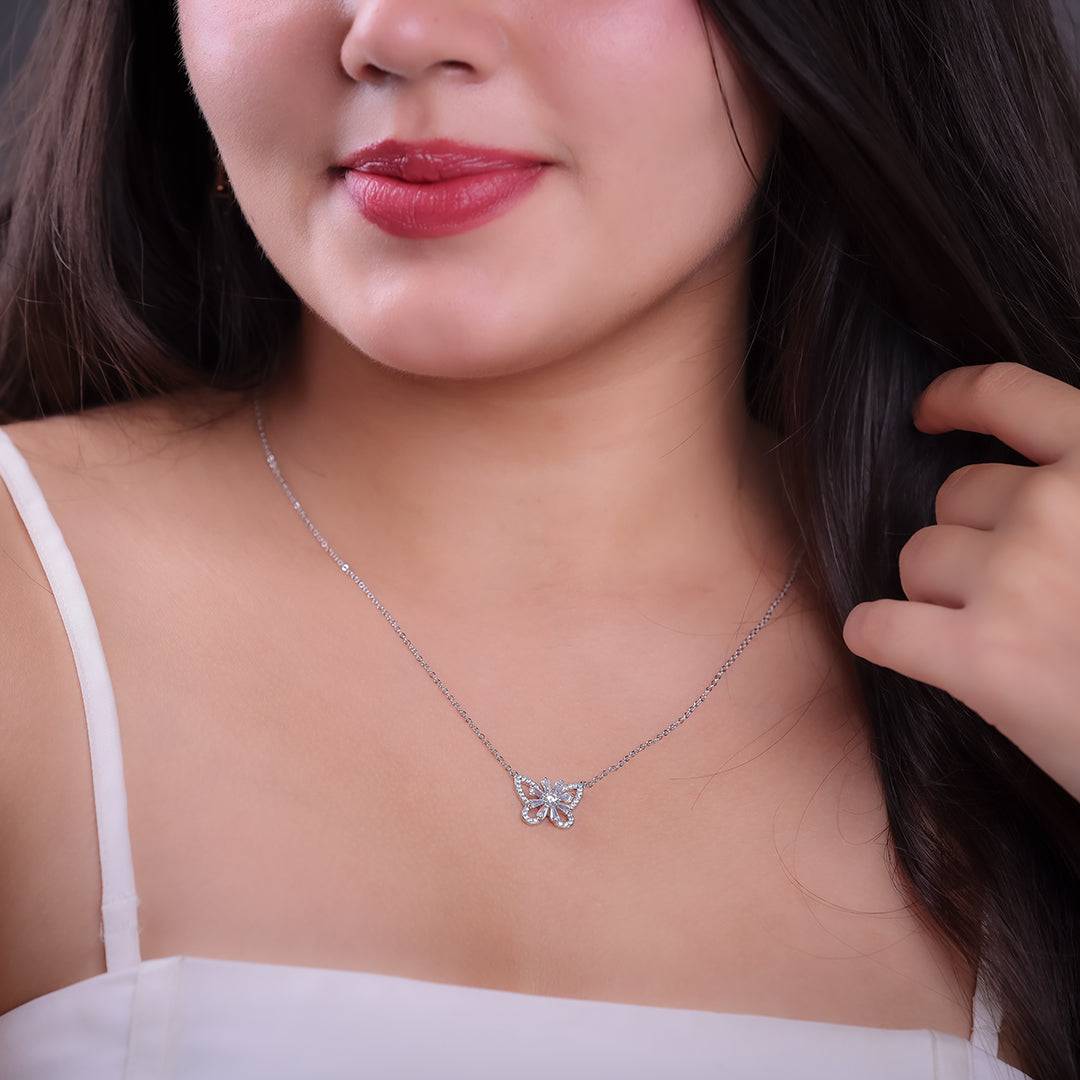 Twinkle Twirl Butterfly Necklace For Women