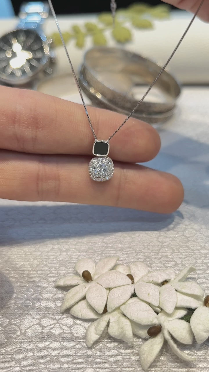 Silver Shimmering Eclipse Silver Necklace