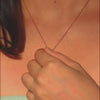 Rose Gold Radiant Heart Silver Necklace